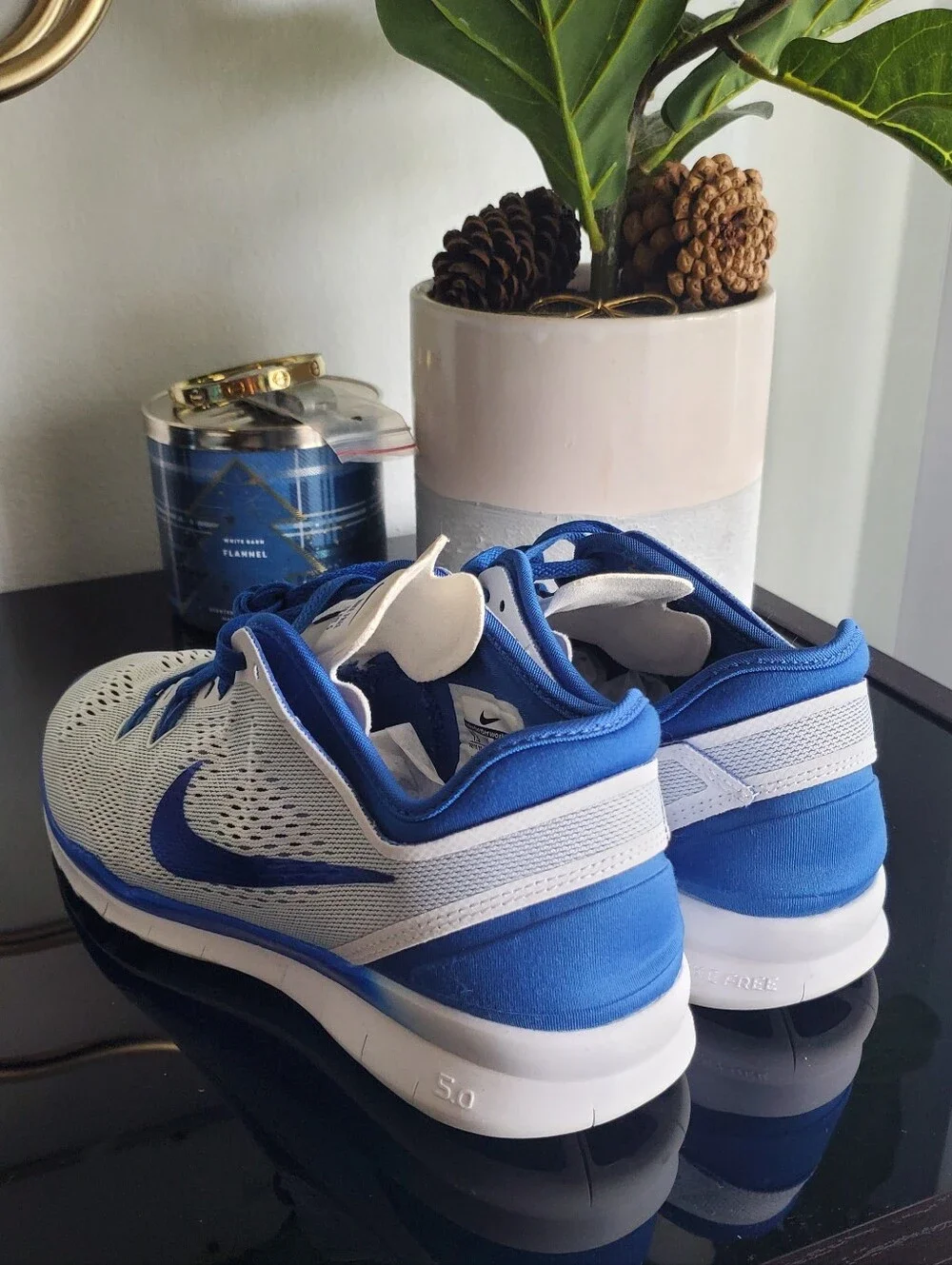 💕 Nike 💕 Women's White And Blue Trainers Size 7.5